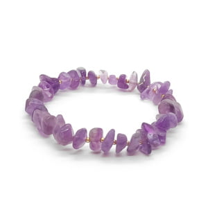 Bransoletka pozłacana Ametyst 16,5cm KAM070