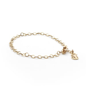 Bransoletka pozłacana Kotek stal chirurg. – max. dł. 19cm – W148