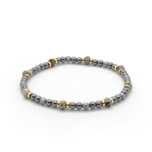 Bransoletka kamienie Terahertz Jadeit Hematyt 15cm KAM271