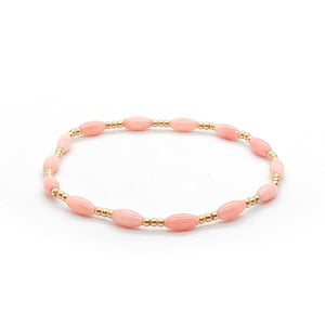 Bransoletka pozłacana Koral bambusowy 16cm KAM197 Stal chirurgiczna