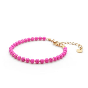 Bransoletka Howlit – kamienie naturalne 16,5-20,5cm KAM448 stal chir.