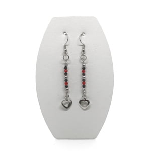 Kolczyki Czerwony spinel, Turmalin, Stal chirurgiczna KOL049 - kolczyki ADIRE