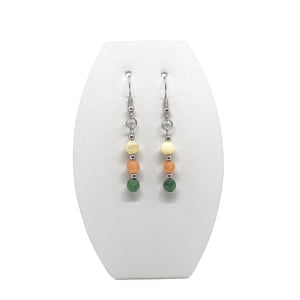 Kolczyki Awenturyn, Zoizyt z rubinem, Opal, stal chirurgiczna KOL020 Kolczyki ADIRE