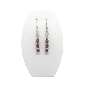 Kolczyki wiszące Granat, stal chirurgiczna KOL005 Kolczyki ADIRE