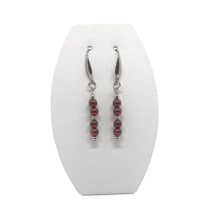 Kolczyki wiszące Granat, stal chirurgiczna KOL004 Kolczyki ADIRE