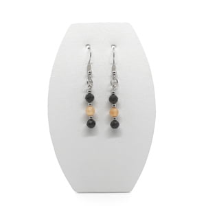 Kolczyki Awenturyn, Złoty obsydian, stal chirurgiczna KOL019