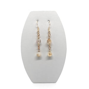 Kolczyki pozłacane Cytryn, Stal chirurgiczna KOL060 kolczyki ADIRE