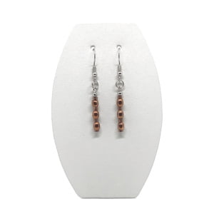 Kolczyki wiszące Hematyt miedziany, stal chirurgiczna KOL036 Biżuteria ADIRE