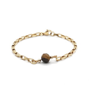 Bransoletka Tygrysie oko 17cm KAM624 Stal chirurgiczna - Bransoletka ADIRE