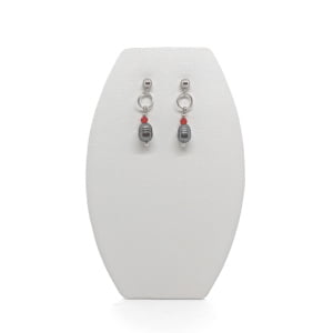 Kolczyki Czarna perła, Spinel, Stal chirurgiczna KOL081 Kolczyki Adire