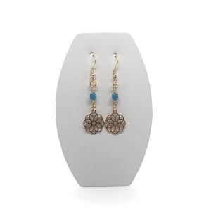 Kolczyki pozłacane Apatyt, Stal chirurgiczna KOL107 Kolczyki Adire