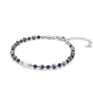 Bransoletka Sodalit, Turmalin, Cytryn 17-21cm KAM815 Stal chirurgiczna