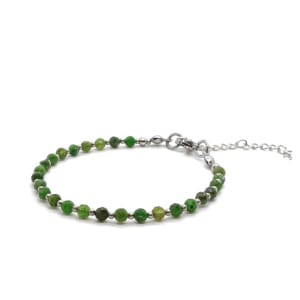 Bransoletka Diopsyd 16-20cm KAM938 stal chirurgiczna