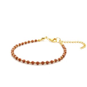 Bransoletka Piasek Pustyni KAM928 stal chirurgiczna pozłacana