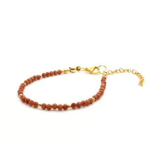 Bransoletka Piasek Pustyni KAM929 stal chirurgiczna pozłacana