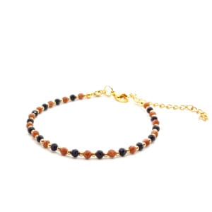 Bransoletka Piasek Pustyni i Noc Kairu 18-22cm KAM935 stal chirurgiczna pozłacana