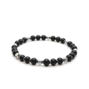 Bransoletka męska Onyks - 17cm KAM1019, Stal chirurgiczna