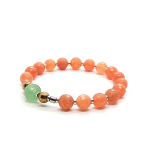 Bransoletka Jadeit, Nefryt i Hematyt- kamienie naturalne 16cm KAM999