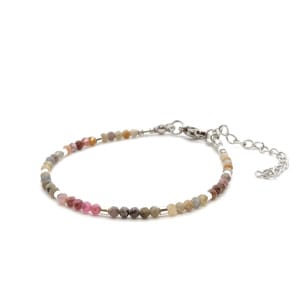 Bransoletka Rubin z szafirem i Hematyt 15-19cm KAM1050 Stal chirurgiczna