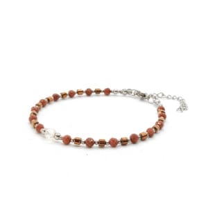 Bransoletka Piasek Pustyni, Cytryn i Hematyt 18-22cm KAM1059 stal chirurgiczna