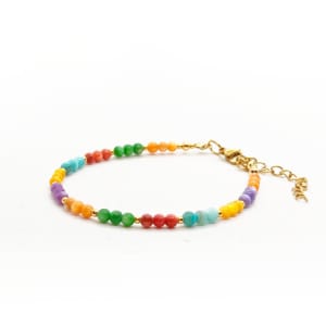 Bransoletka Masa perłowa 17-21cm KAM1073 Stal chirurgiczna pozłacana