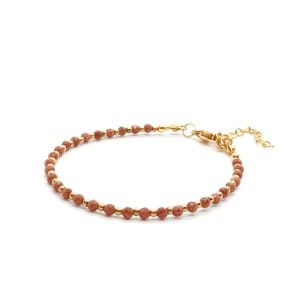 Bransoletka Piasek Pustyni 17-21cm KAM1136 stal chirurgiczna pozłacana