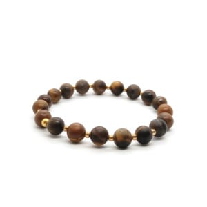 Bransoletka Kamienie Tygrysie oko i Hematyt - 18cm KAM1171