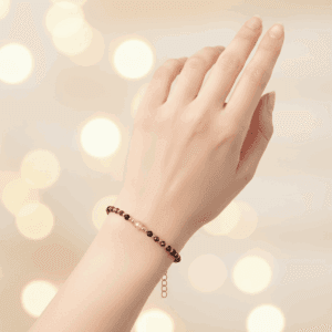 Bransoletka Turmalin, Cytryn, Granat KAM700 pozłacana stal chirurgiczna